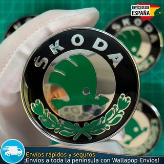 X4 Tapacubos Skoda 60mm Tapabujes Emblemas Llantas