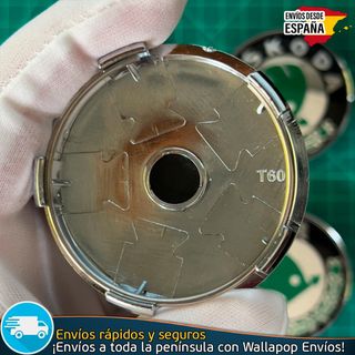X4 Tapacubos Skoda 60mm Tapabujes Emblemas Llantas