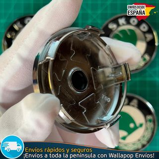 X4 Tapacubos Skoda 60mm Tapabujes Emblemas Llantas