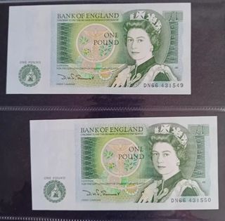 2 banconote sterlina