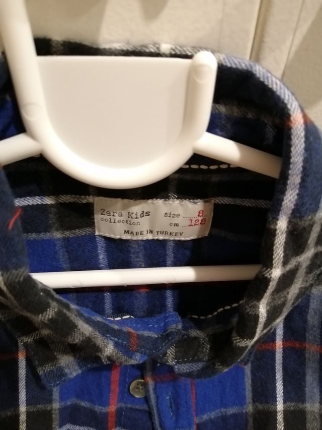 Camisa de cuadros. Niño. 8 años.