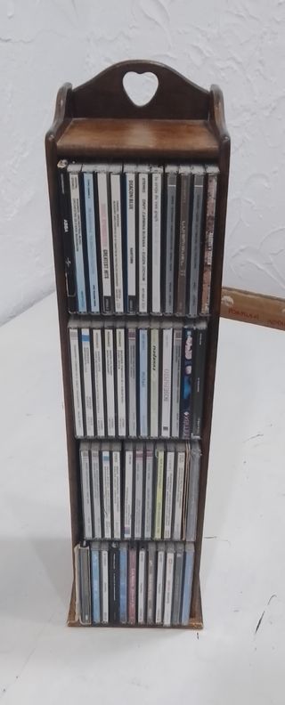 mueble porta CD's madera