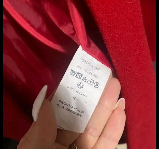 Cappotto rosso donna L