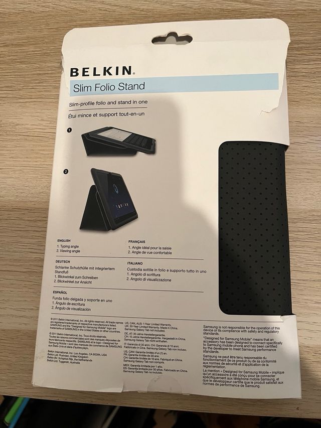 Belkin Samsung Galaxy Slim Folio Stand Case - Blac