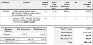 fundas coche ford tourneo