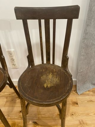 Pareja de sillas de madera vintage