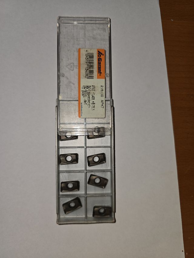 8 Plaquas APKT 160408  ACERO INOX