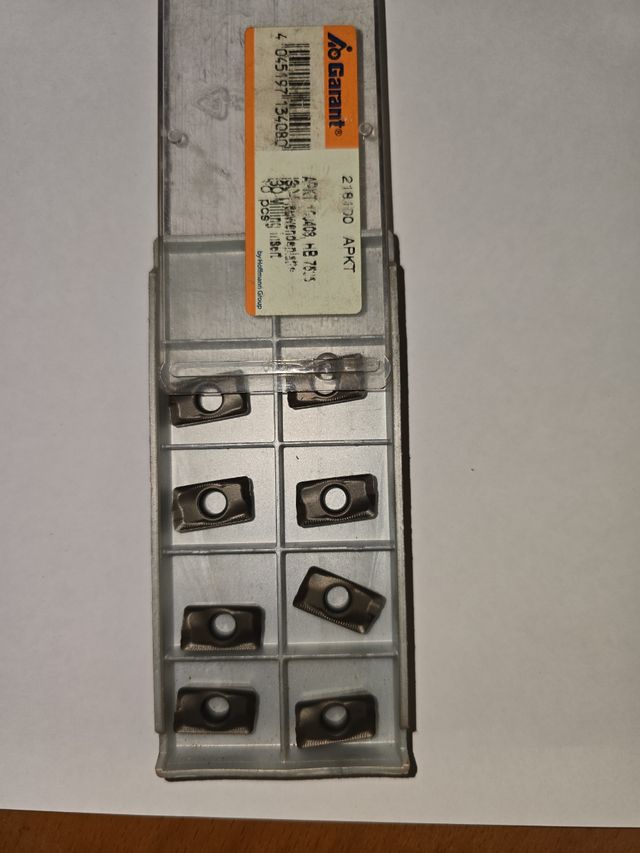 8 Plaquas APKT 160408  ACERO INOX