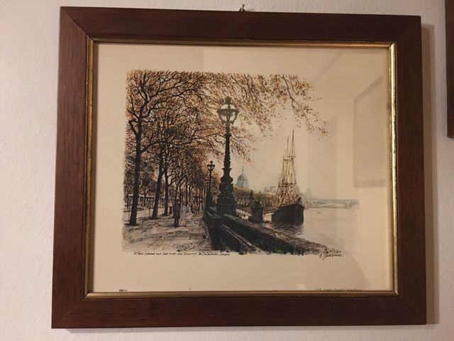 3 quadretti soggetto vedute di Londra antica