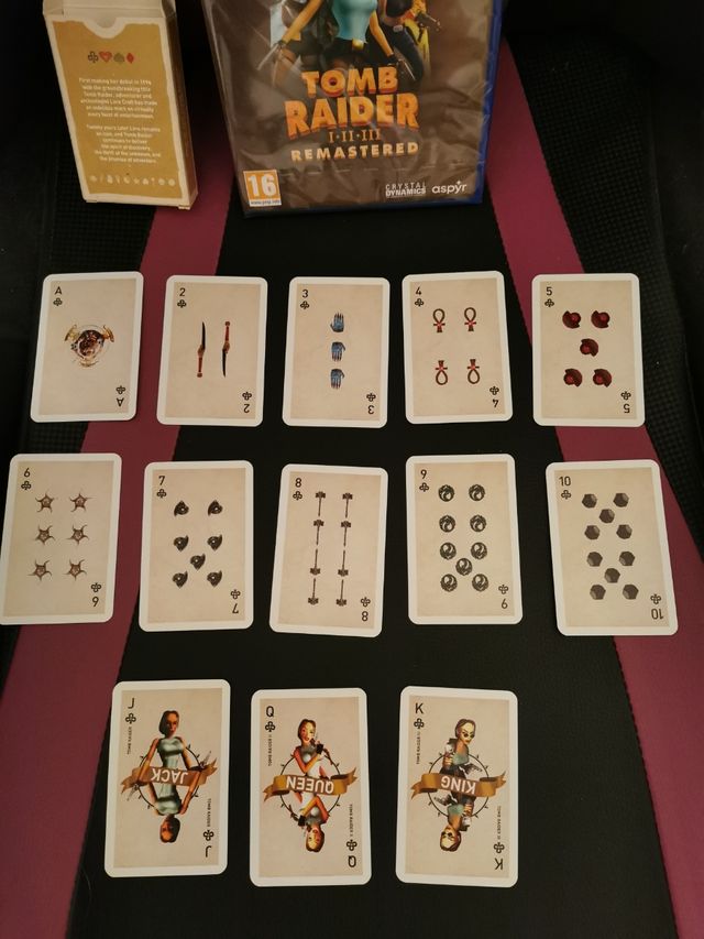 Baraja de cartas + Tomb Raider I-II-III