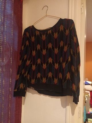 Jersey algodón estampado retro TS/M