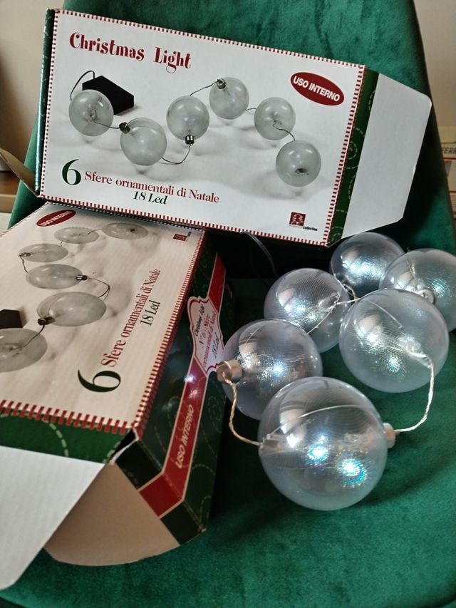 Addobbi natale sfere luminose led