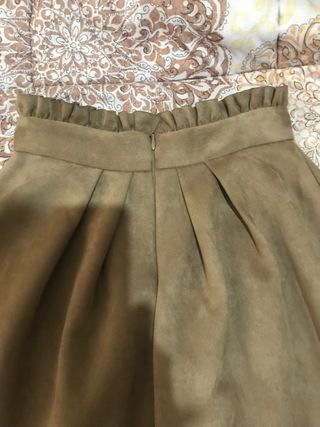 Gonna a pantaloni bambina scamosciata