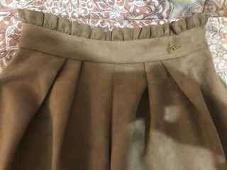 Gonna a pantaloni bambina scamosciata