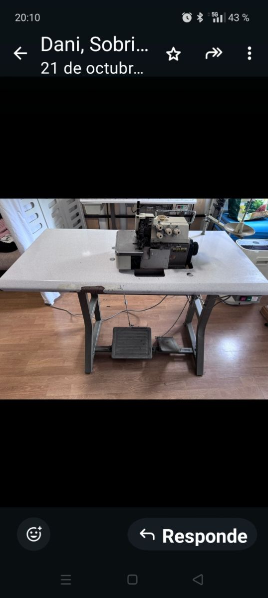 Maquina coser industrial