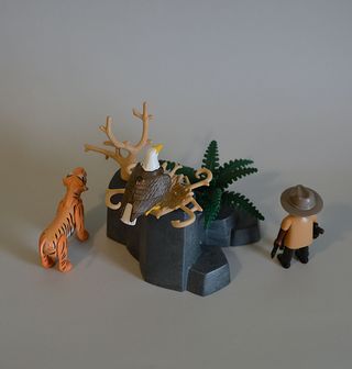 Playmobil Cuidador Reserva Con Tigre Y Aguila