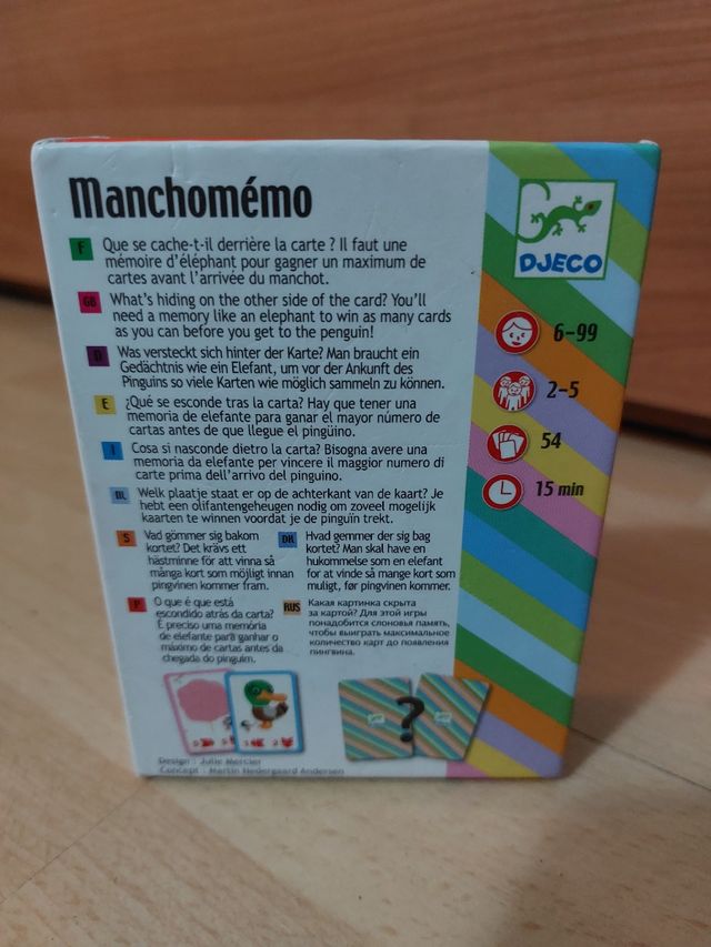Manchomemo juego de cartas djeco