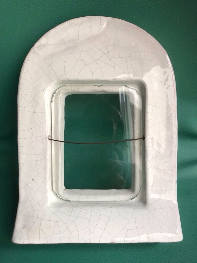 MARCO FOTOS DE CERÁMICA CON FLORES PINTADAS A MANO