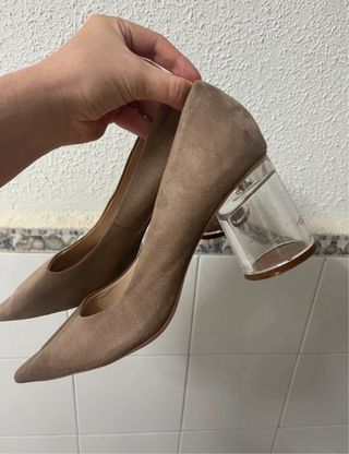 Zapatos de tacon de metracilato originales Zara