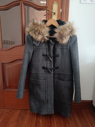Abrigo gris Zara talla S