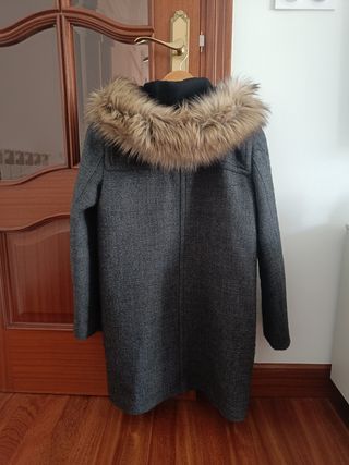 Abrigo gris Zara talla S