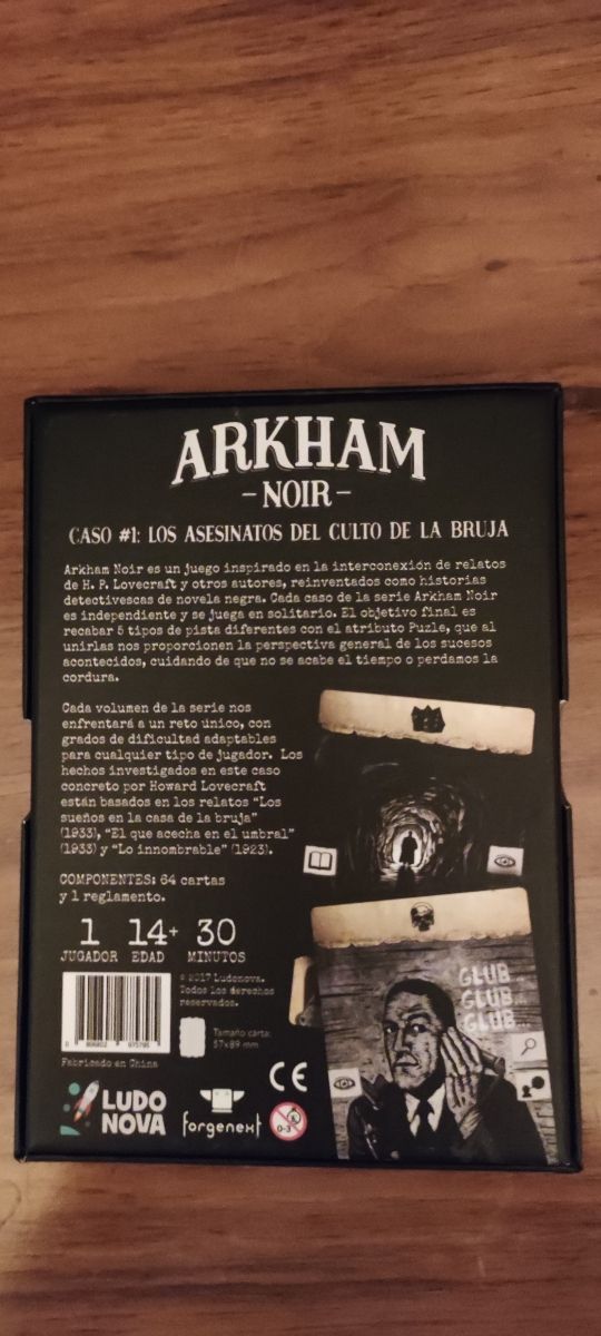 ARKHAM NOIR JUEGO DE MESA ESPAÑOL Nº1