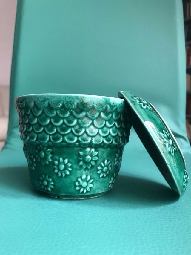 MACETAS CERÁMICA CON PLATILLO Y JARRONCITO 