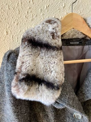 Manuela Conti abrigo gris lana virgen y alpaca t.S