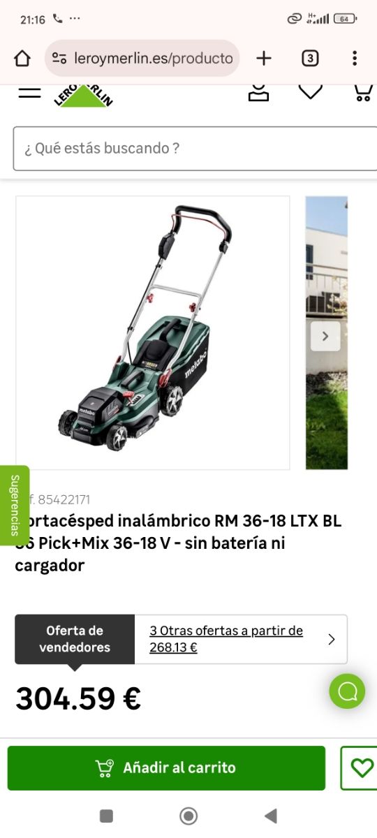 Cortacésped inalámbrico