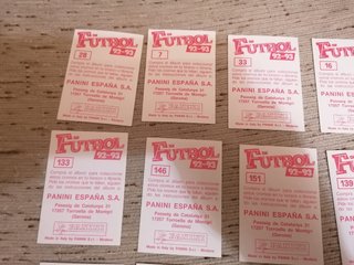 Lote cromos fútbol liga 92-93