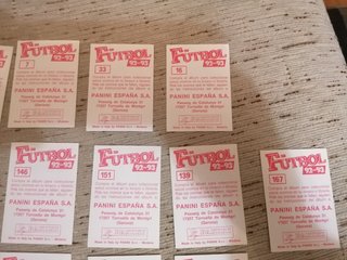 Lote cromos fútbol liga 92-93