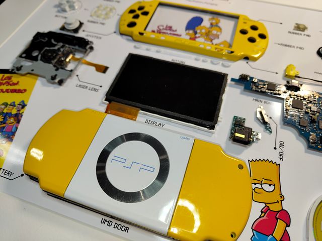 Cuadro marco box art playstation psp los simpsons