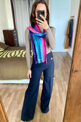 Paco Rabanne pañuelo seda multicolor