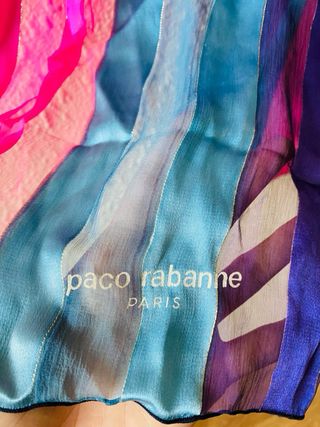 Paco Rabanne pañuelo seda multicolor