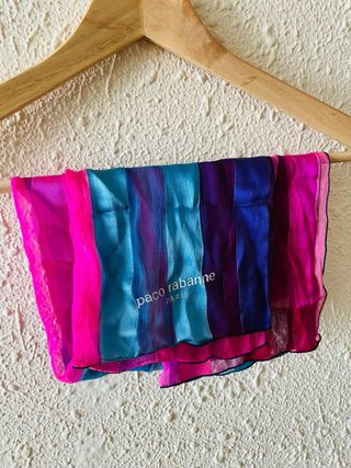 Paco Rabanne pañuelo seda multicolor
