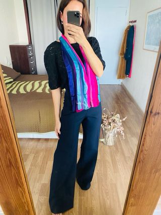 Paco Rabanne pañuelo seda multicolor