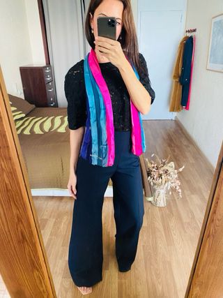 Paco Rabanne pañuelo seda multicolor