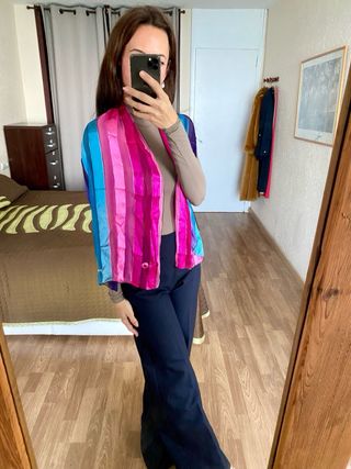 Paco Rabanne pañuelo seda multicolor