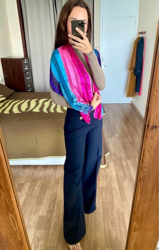 Paco Rabanne pañuelo seda multicolor