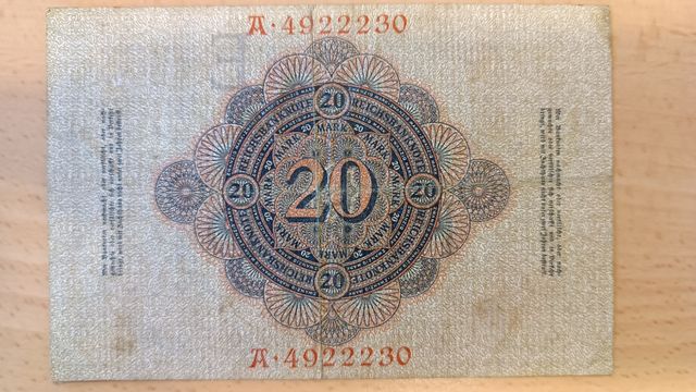 🇩🇪  20 Marcos – Imperio Alemán 1907