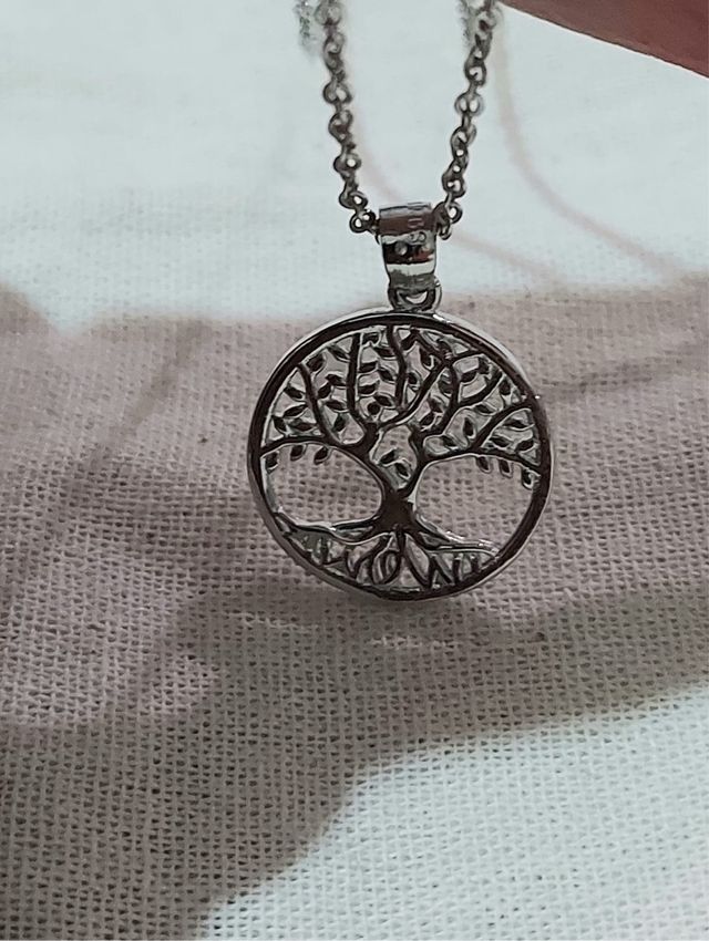 Collar plata 925 árbol genealógico