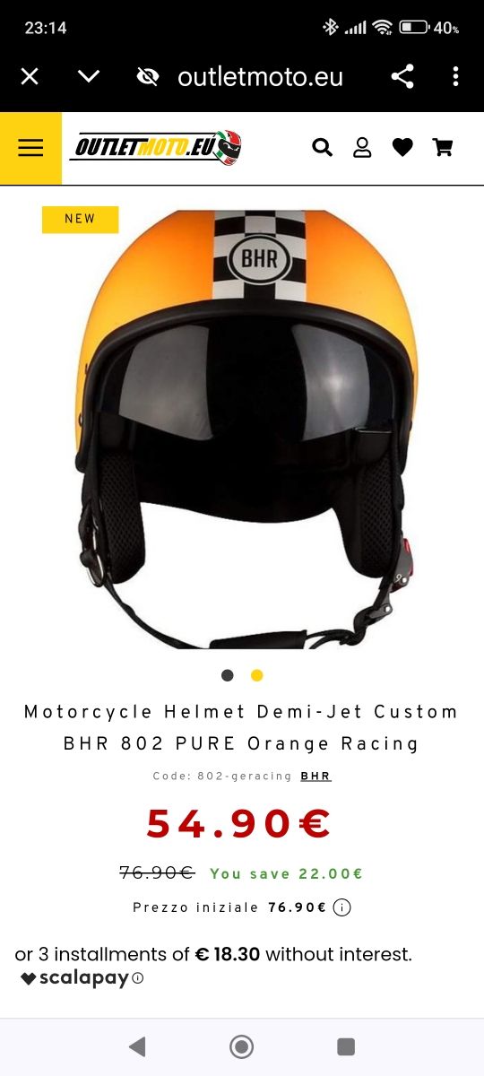 Casco moto niños