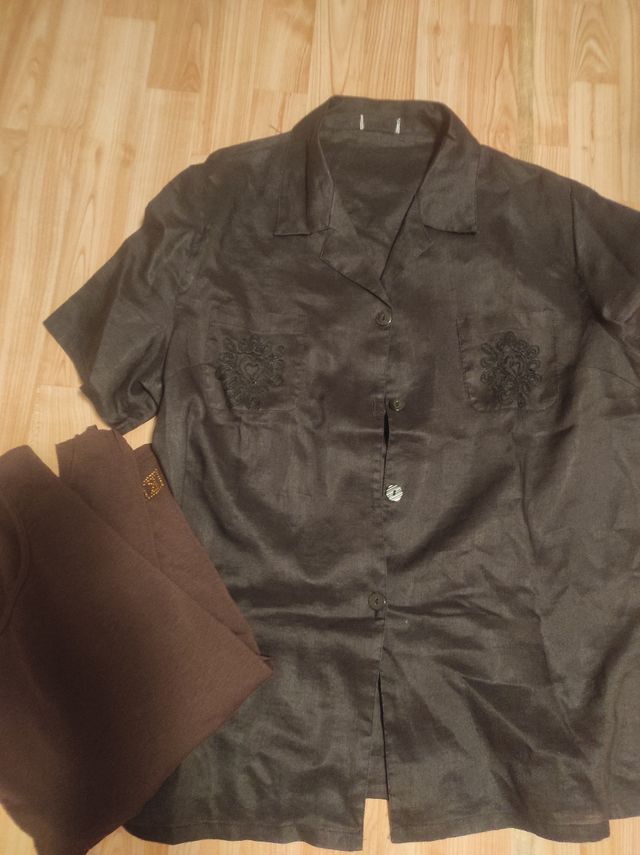 Camicia donna tg XXL lino più omaggio