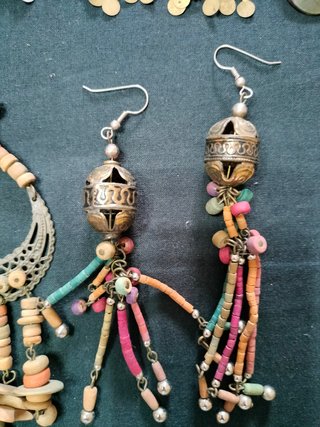 Lote 9 pares pendientes bisutería