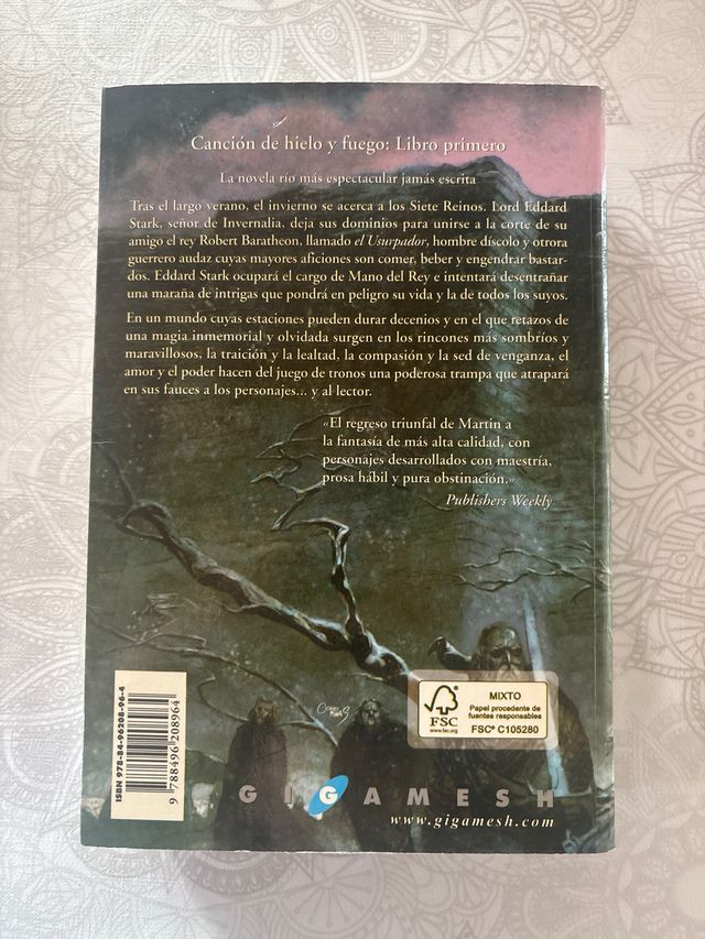 Canción de hielo y fuego: Juego de tronos