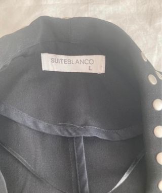 Chaqueta negra tachuelas vintage