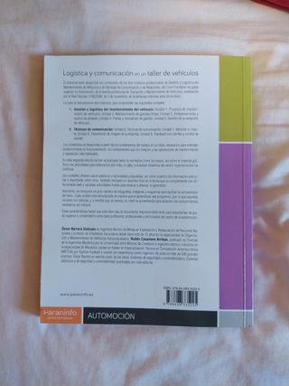 Libro Logística y comunicación en un taller ...
