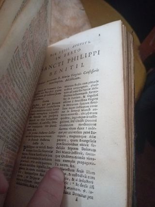 Libro antiguo Brevario romano 1688