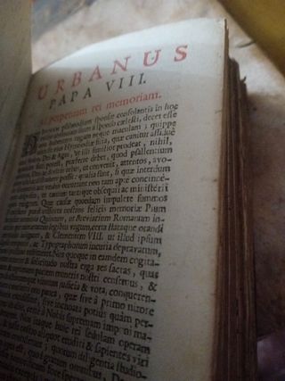 Libro antiguo Brevario romano 1688