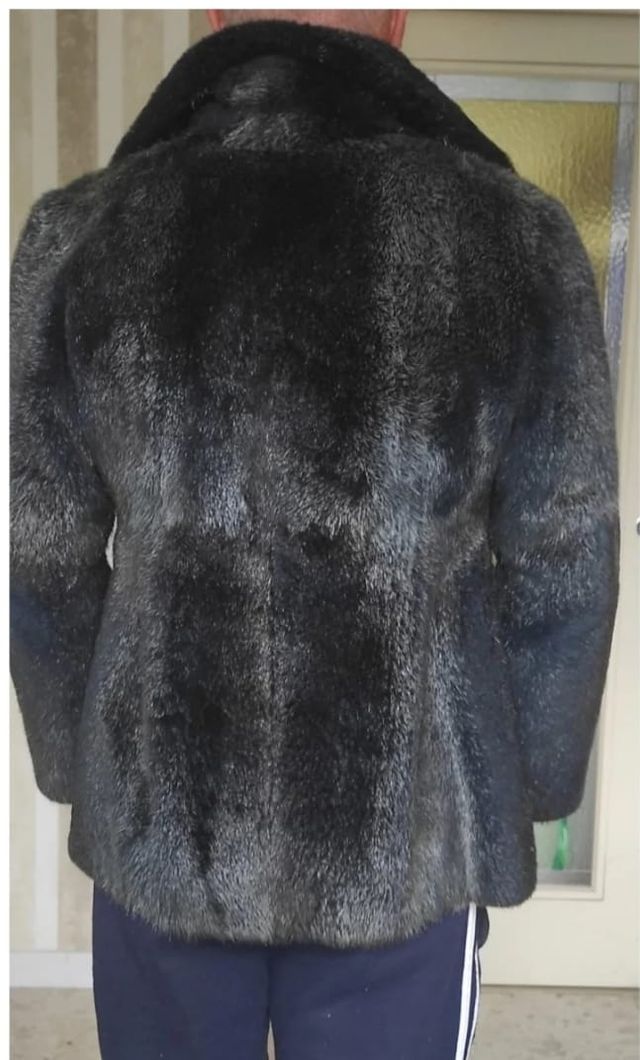 Pelliccia Castoro blu.